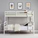 Twin Over Full Bunk Bed With Ladder,Wooden Bunk Bed With High Guardrail And Ladder For Kids, Teens, Dorm Rooms, And Guest Rooms,No Box Spring Needed,White_voghion.com