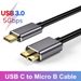 USB C to Micro B Cable USB 3.0 Type C 5Gbps Data Connector Adapter For Hard Drive Smartphone PC Type C Charger Camera Disk Cord_voghion.com