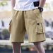 Herrenbekleidung Nylon Shorts mit elastischer Taille und großen Taschen_voghion.com