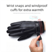 Woodpecker Leather Men Winter Cycling Touchscreen Driving Outdoor Motorcycle Warm Cotton Ski Gloves Three-line Style_voghion.com