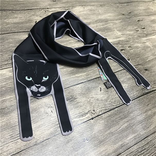 Schattige dierensjaal voor kinderen en vrouwen, designer tas, hoofddoek, lint, taille-halssjaal, zijde_voghion.com