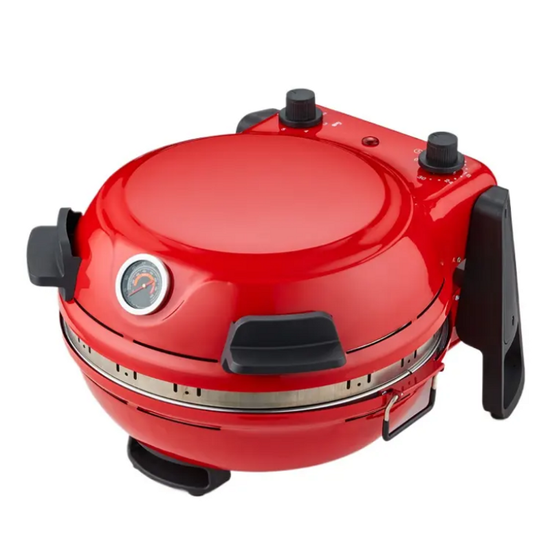 PSQL35D Dubbele temperatuurregeling pizzamachine 16 inch elektrische pizzaoven 1300W pizzamachine 2-groeps afzuigventilator koeling pizzaoven 420℃ pizzaoven_voghion.com