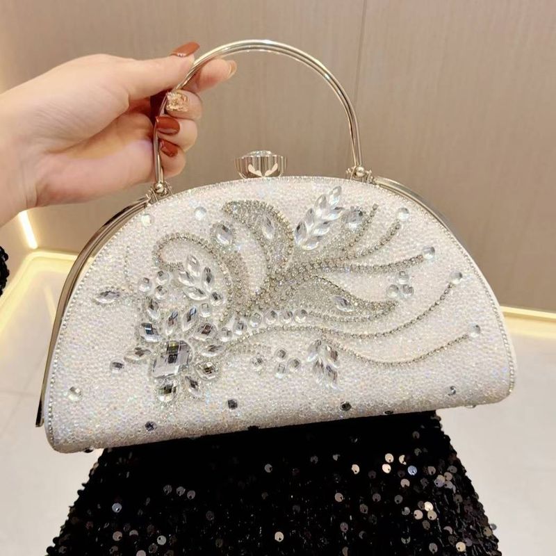 New women's diamond-encrusted box bag, large-capacity handbag, socialite's high-end dress with cross-body evening bag_voghion.com
