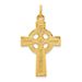 Sterling Silver & Gold -plated Celtic Cross Pendant_voghion.com