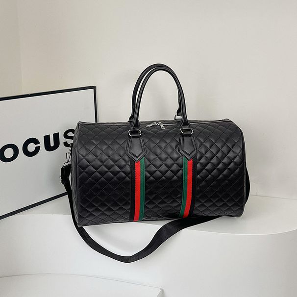 Durable PU Travel Duffel Bag With Waterproof Design, Large Capacity 20-35L, Multipurpose Carry-On Stylish Crossbody Tote For Gym, Weekend Trips_voghion.com