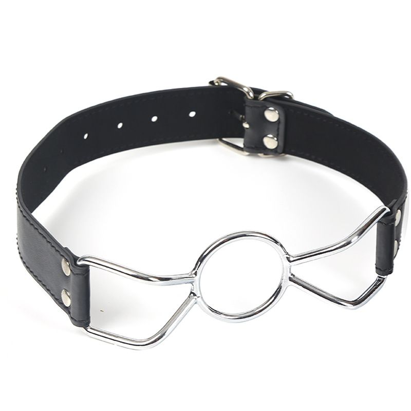 Bavaglio ad anello di ferro con apertura forzata SM Deep Throat Mouth Plug Alternative Props Giocattoli sessuali per adulti_voghion.com