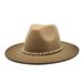 New woolen top spray painted gradient felt autumn winter large brim men's and women's jazz dual color British style hat_voghion.com