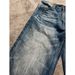 Abbigliamento maschile retrò blu scuro Lightning Cracked Jeans per uomo e donna Pantaloni larghi a gamba larga Pantaloni svasati dritti lavati_voghion.com