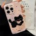 Polka dot cat bracket is suitable for iphone15 mobile phone case iphone 14pro max film 13 soft 12._voghion.com