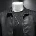 Men Standing Collar Jacke, Leather Motorcycle Jacket Men,bomber Leather Coat,fashion Trend Personalized Leather Winter Clothing_voghion.com