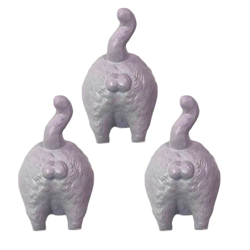 Butt Pcs For Purple Cupboard Closet Drawer Resin 3 Knobs Knobs Dresser Wardrobe Cat Cabinet Handles Cute_voghion.com