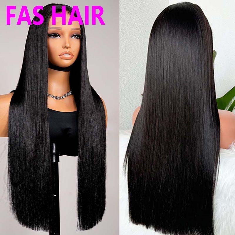 Peruca de cabelo humano africana, 5x5 SDD, lisa, estilo vietnamita_voghion.com