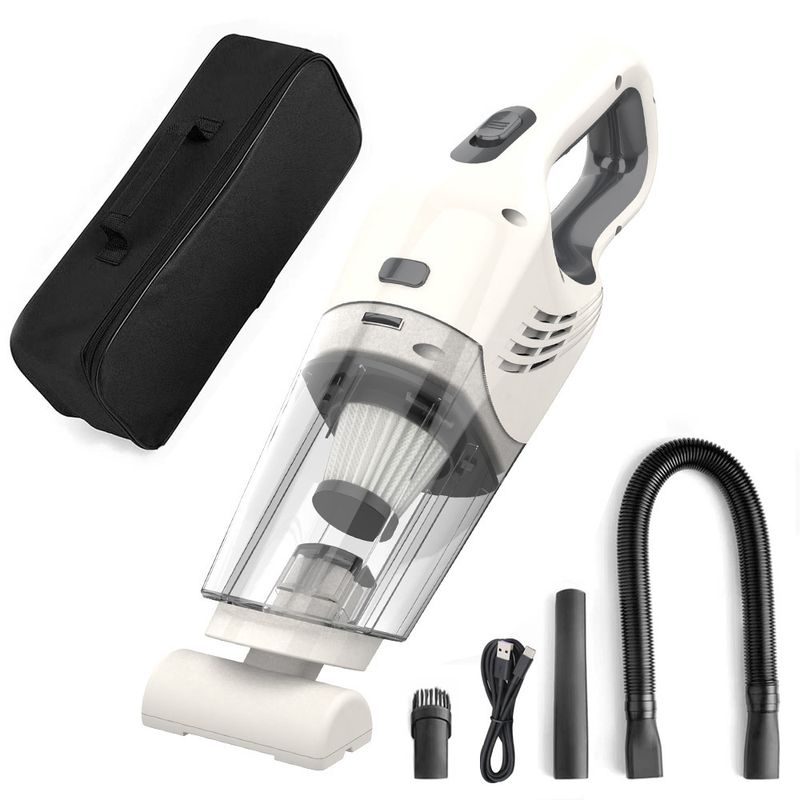 Aspiradora de coche con gran potencia de succión, inalámbrica, de doble uso para coche y hogar._voghion.com