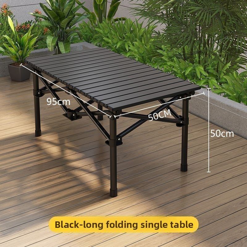 Outdoor Folding Chair Set Portable Picnic Camping BBQ Egg Roll Night Market Simple Stall Table And Chairs_voghion.com