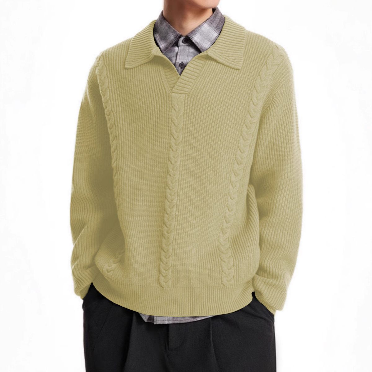 Top in maglia versatile e ampio, nuovo stile di tendenza per l'autunno e l'inverno da uomo_voghion.com