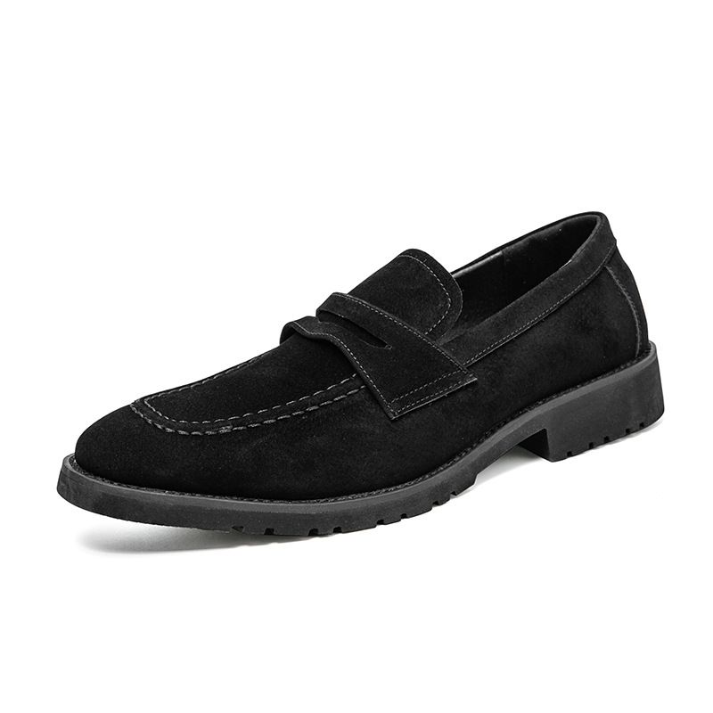 Men's business oversized , solid matte loafers, men's Korean version, fashionable suit, foot covers, small leather_voghion.com