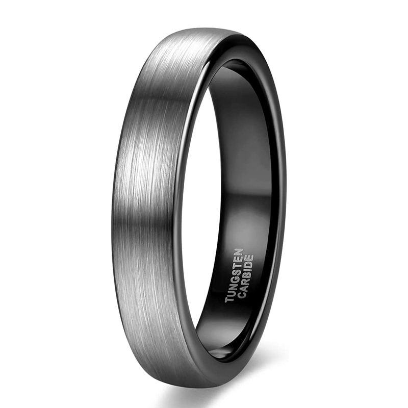 Heiße Verkäufe Klassischer matter Tigrade 4/6/8mm, Wolframkarbidring, Verlobungsring für Männer_voghion.com