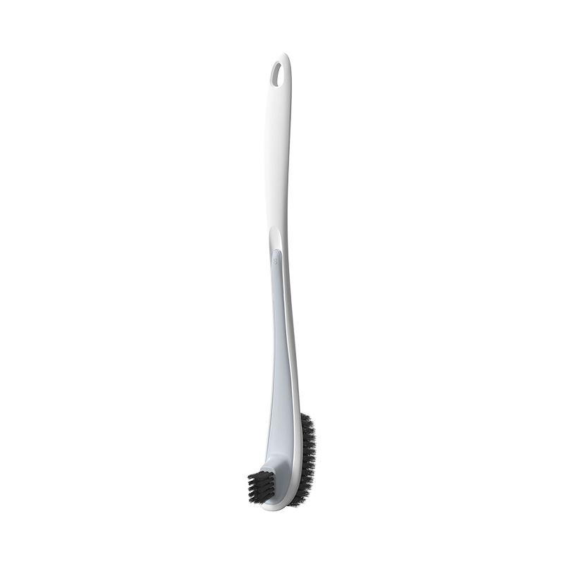 Scopa staccabile bifacciale con pelo senza angoli morti o fessure, setole morbide per la pulizia, manico lungo per WC e bagno_voghion.com