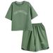 Mother & Kids Boys short-sleeved suit fashionable summer children's casual loose sportswear boys summer two-piece suit cross-border big children_voghion.com
