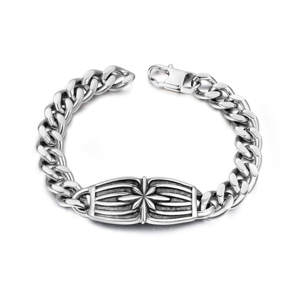Bracciale da uomo alla moda in acciaio inossidabile con personalità rock hip-hop CE553_voghion.com