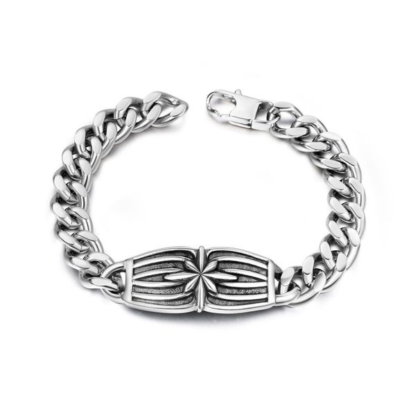Bracciale da uomo alla moda in acciaio inossidabile con personalità rock hip-hop CE553_voghion.com