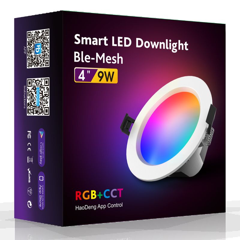 Light Bulbs Smart Bluetooth Networking Rgb Full Color Remote Control Voice Dimming Color Adjustment Led Embedded Tube_voghion.com