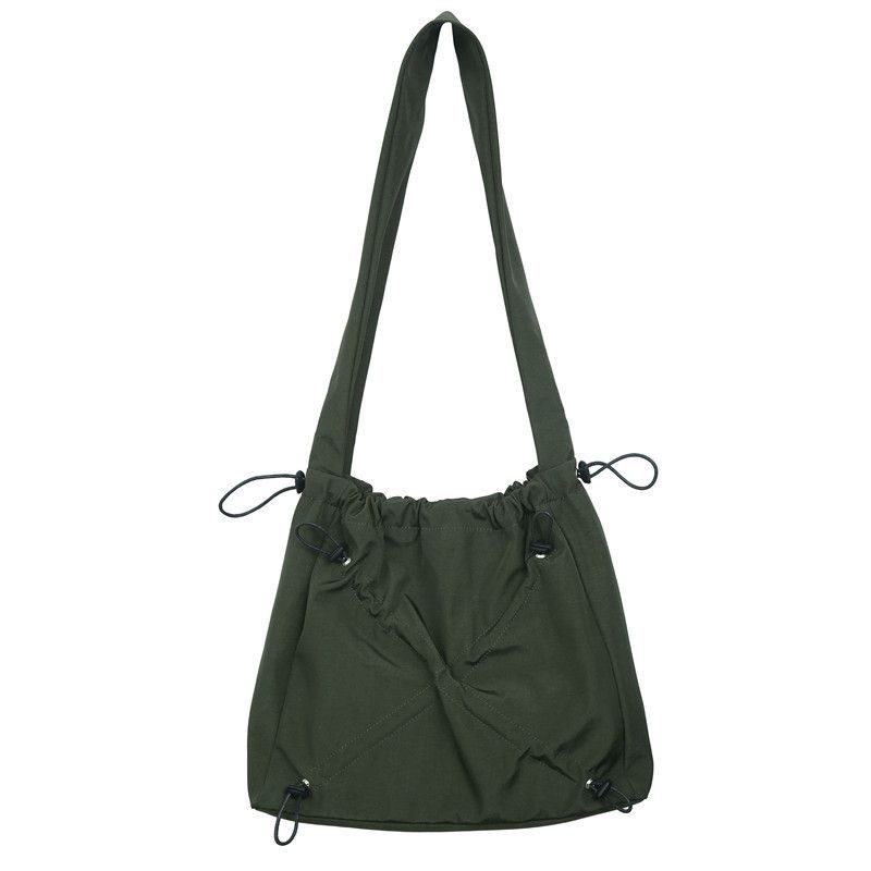 Sac bandoulière pour femme, sac messager pour femme, sac à main en toile grande capacité avec cordon de serrage, tendance printemps-été 2025_voghion.com
