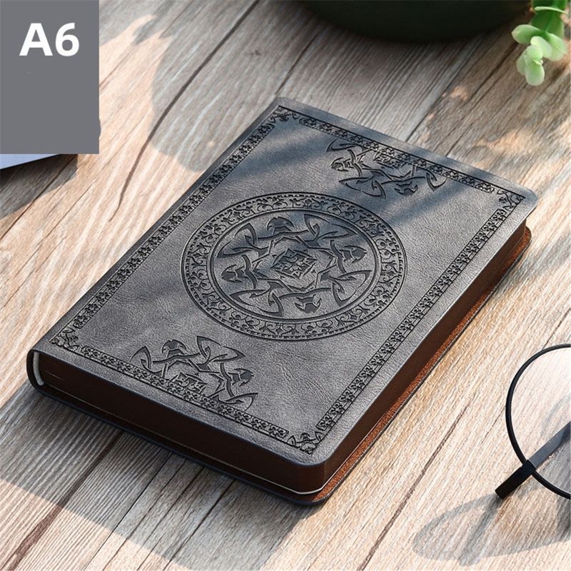 Stylish Vintage Pattern PU Leather Notebook - 140 Sheets Of Diary Notepad Stationery - Perfect Gift!_voghion.com