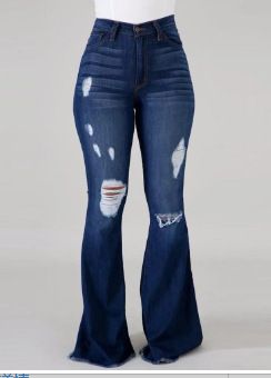 Women's Clothing High Elastic Flared Jeans_voghion.com