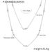 Gold Double-layer Bead Sweater Chain Atmospheric High-end Light Titanium Steel Stacked Long Necklace_voghion.com