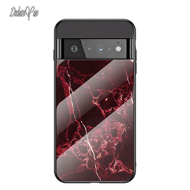 Per Google 7 6 Pro Custodia DECLAREYAO Cover in vetro rigido per Google Pixel 5 XL 4 4A 3 3A 2 1 Custodia in silicone ultra sottile Tempere_voghion.com