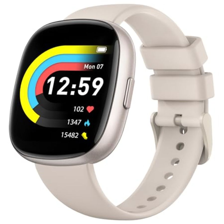 Slimme horloges voor dames en heren Fiess: Fiess Tracker met Maak en Ontvang Gesprekken, Batterijduur van 10 dagen, Hartslagmeter, SpO2 Slaapmonitor_voghion.com