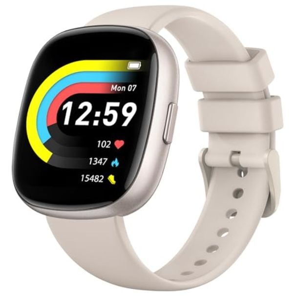 Slimme horloges voor dames en heren Fiess: Fiess Tracker met Maak en Ontvang Gesprekken, Batterijduur van 10 dagen, Hartslagmeter, SpO2 Slaapmonitor_voghion.com