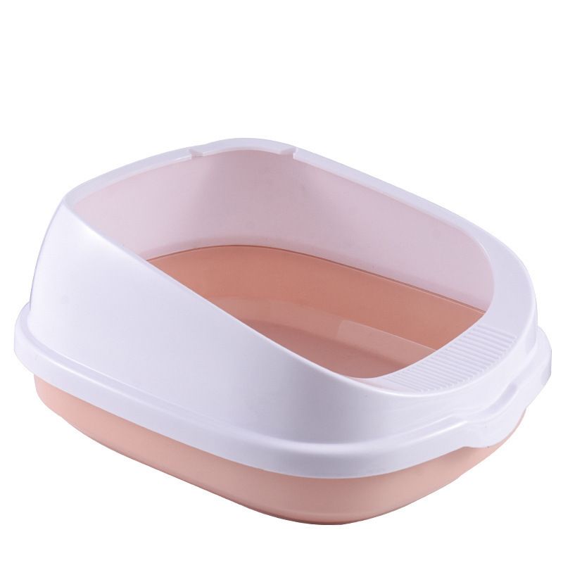 Pet semi enclosed, detachable, anti splashing excrement box, toilet with cat litter shovel_voghion.com