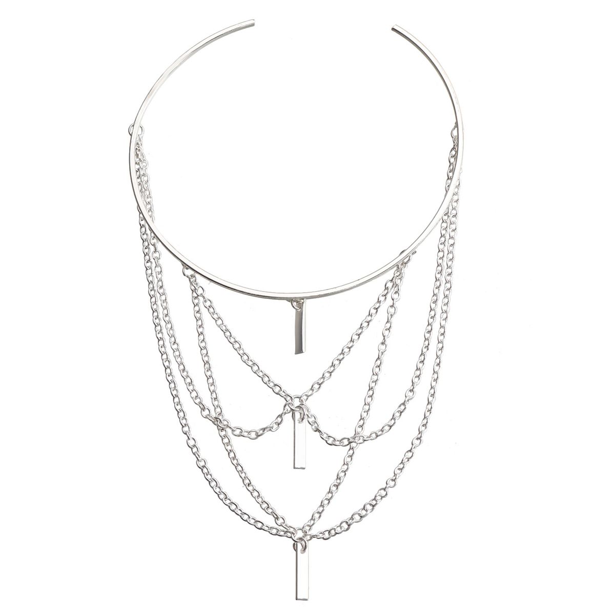 Accessori per il commercio estero, anello da braccio aperto con catena in metallo regolabile punk da donna, stile casual da spiaggia, con nappa_voghion.com