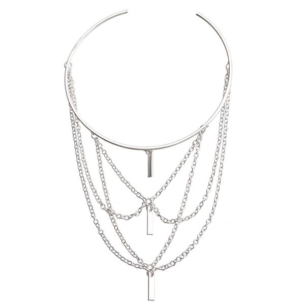 Accessori per il commercio estero, anello da braccio aperto con catena in metallo regolabile punk da donna, stile casual da spiaggia, con nappa_voghion.com