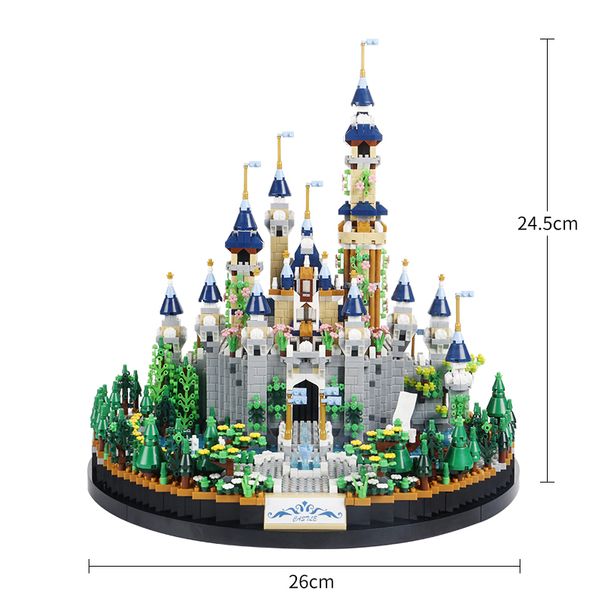 3600PCS Creative City Fairy Tale Princess Castle Building Blocks Micro Particle Assemble Diamond Bricks Toys Gifts For Kids Girl_voghion.com