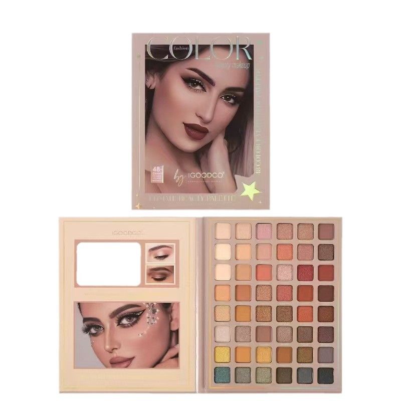 Oogschaduw Nieuw 48 Kleuren Aarde Toon Oogschaduw Palette Matte Parelmoer_voghion.com