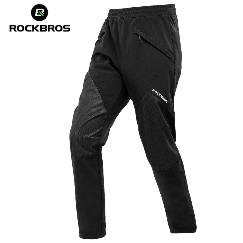 ROCKBROS Winterhose Herren Radhose Kurz Winddicht Thermo Fahrradhose EU Größe M-4XL_voghion.com