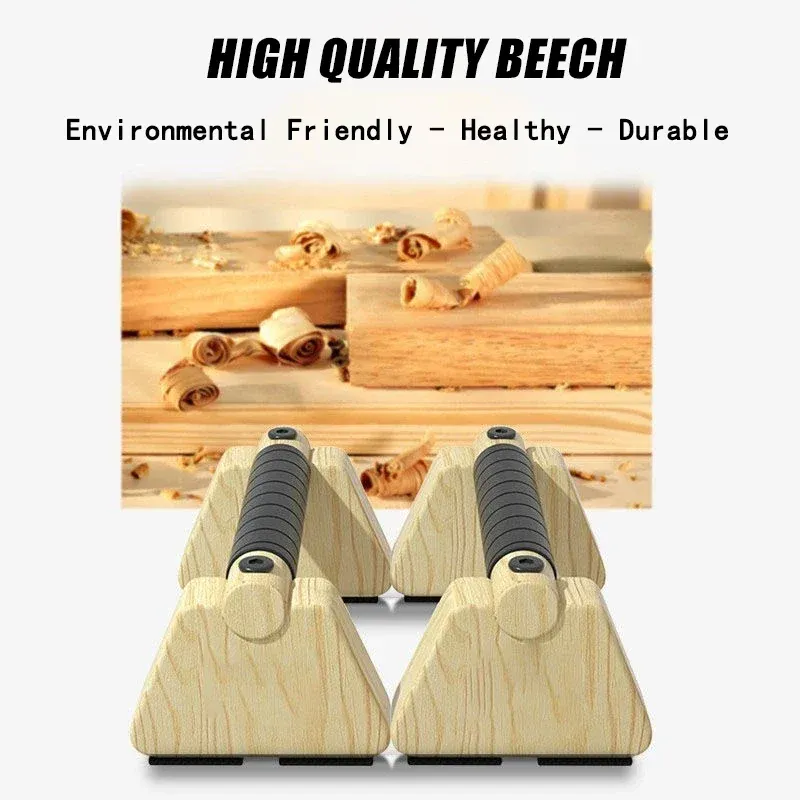 New Push Up Russian Stand Wooden Single and Parallel Bars Inverted Stand Practice Solid Wood Strength Training Equipment_voghion.com