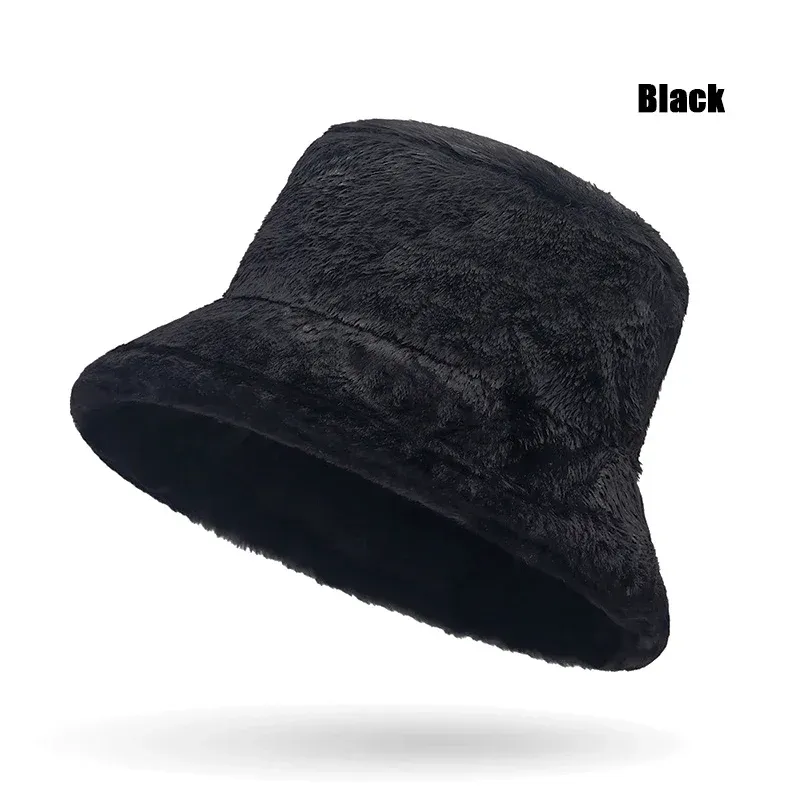 Fashion New Autumn and Winter Lady Thick Warm Skin-Friendly Soft Plush Leopard Print Bucket Hat_voghion.com