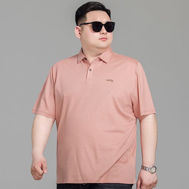 Polo à manches courtes pour homme, grande taille, décontracté, ample, polyvalent, simple, à revers, été_voghion.com