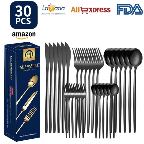 Posate oro opaco - Set da tavola per matrimonio_voghion.com