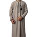 Men's Clothing solid color round neck embroidered thick tassel men's long sleeved robe_voghion.com