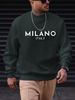 Felpa casual da uomo MILANO in morbido poliestere con maniche lunghe e scollo rotondo_voghion.com