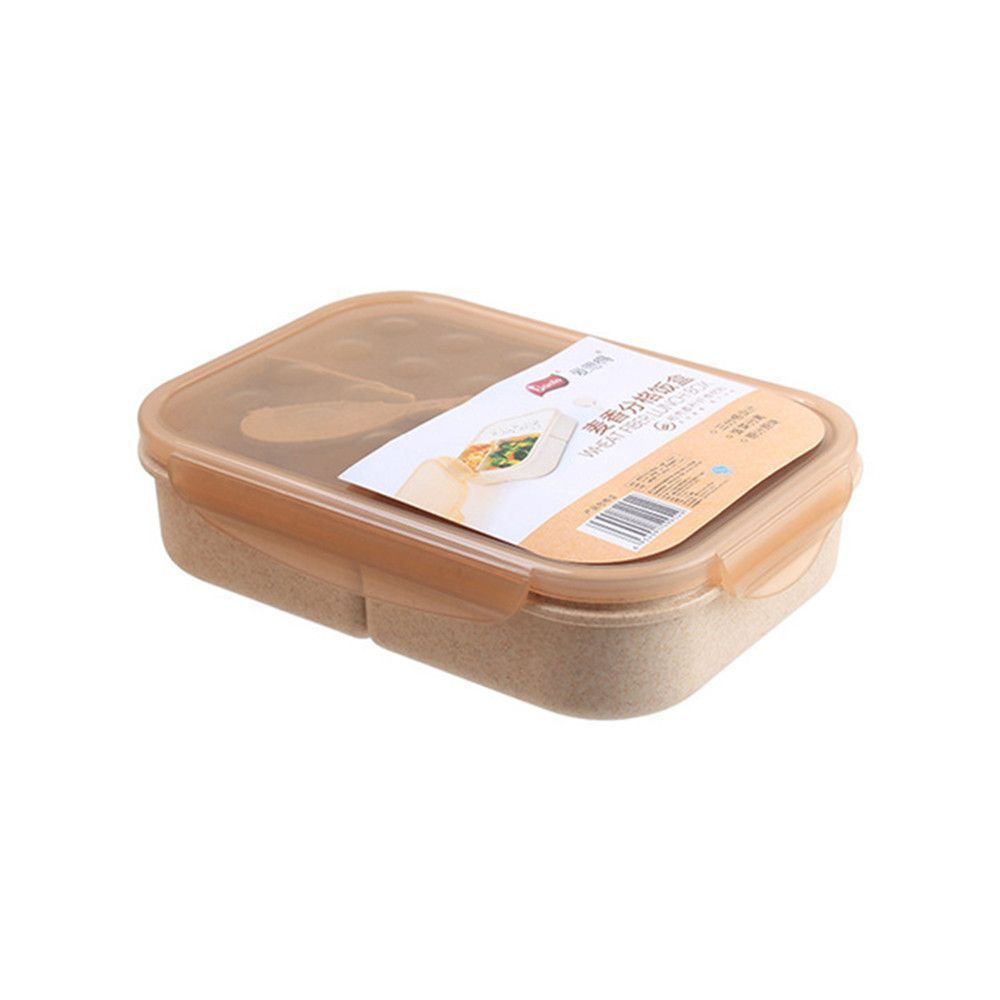 Contenitore per il pranzo trasparente, contenitore per alimenti ecologico, bento box per microonde, 3 griglie, grande capacità, a prova di perdite, contenitore per alimenti per microonde_voghion.com