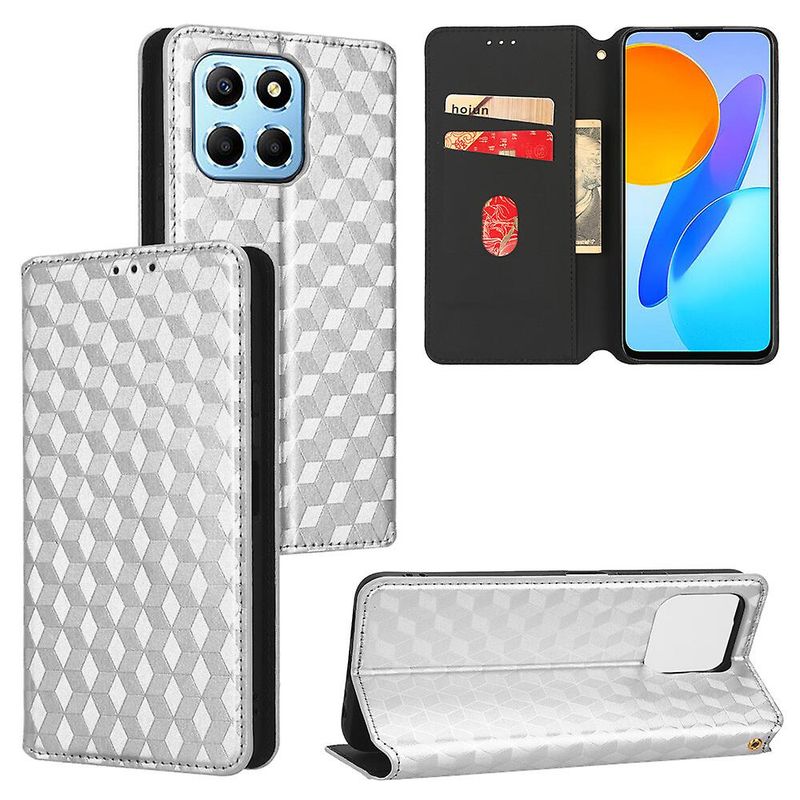 Compatible With Honor X6 Wallet Case Pu Leather Flip Cover With Card Holder Kickstand Function_voghion.com