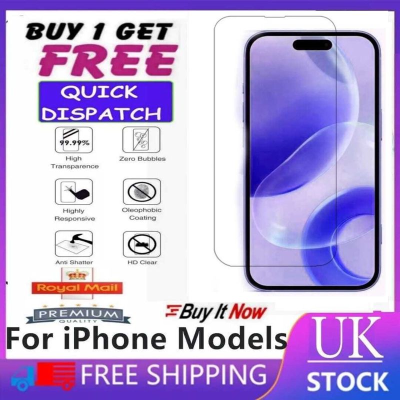 Protector de pantalla de vidrio templado para iPhone 16, 15, 14, 13, 12, 11 Pro Max, Mini, XS y XR_voghion.com