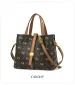 COCIO Designer New Letter Printed Shoulder Simple And Versatile Vintage Mailman Casual Classic Bucket Bag_voghion.com