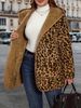 Chaqueta de leopardo: cálida y gruesa, con capucha de felpa y estampado de leopardo | Estilo europeo-americano, lavable a máquina, no elástica_voghion.com